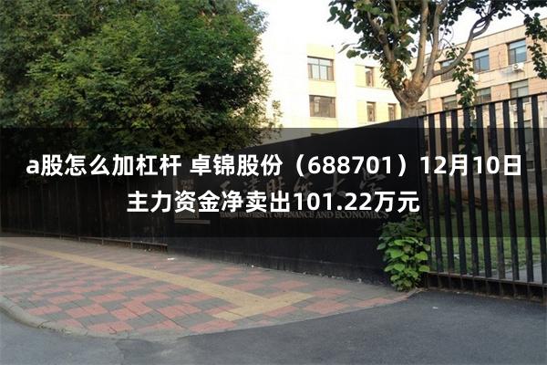 a股怎么加杠杆 卓锦股份（688701）12月10日主力资金净卖出101.22万元